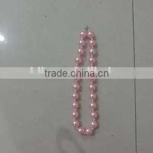 Baby Girl Summer Necklaces Round Pearl Jewelry Pink Kids Clothing Decor 2016 Wholesale Children Clothes Decor thumbnail-1