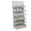 White Metal Merchandise Literature Books, Papers Magazine Display Rack Floor Standing thumbnail-1