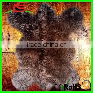 Faux Fur Bear Skin Accent Rug Plush Shag Carpet thumbnail-4