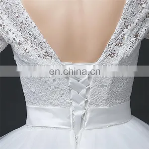 HS1633 2017 Sweetheart Embroidered Luxury Long Sleeve Bridal Gown Chic Wedding Dresses thumbnail-6