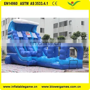 Wave Commercial Inflatable Water Slide Sale Made of 0.55mm Pvc Tarpaulin for New Season thumbnail-1