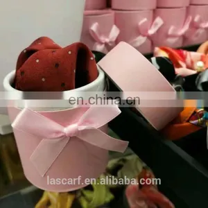 Black Flowers Printing on Polyester Chiffon Scarf for Women thumbnail-4