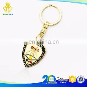 Promotional Custom Hard Enamel Metal Keychain in Shiny Gold Finishing thumbnail-3