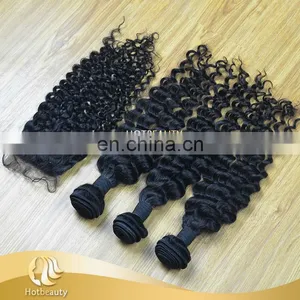 5a Virgin Mongolian Hair Unprocessed, Deep Wave Extensions. thumbnail-3