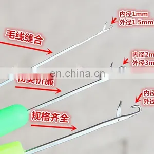 High Quality Plastic Rubber Handle Crochet Hook Circular Knitting Needles Handle Sewing Hook thumbnail-2