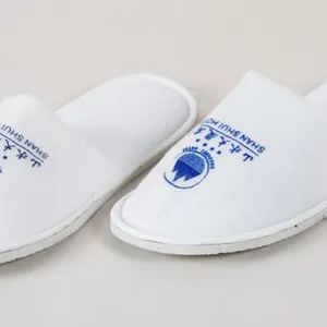 Eliya Wholesale Cheap Priceanti Slip White Disposable Hotel Slipper for Sale,open Toe Hotel Bathroom Slippers thumbnail-1