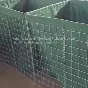 Welded Military Sand Gabion Box Wall Hesco Barrier thumbnail-4
