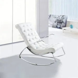 Mid Century Modern Classic Barcelona Style Lounge Rocking Chair thumbnail-3