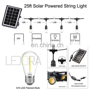 Solar Powered LED String Lights With 3V Solar Panel 2W LED Bulb for Outdoor Garden Use thumbnail-3