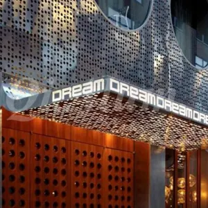 Perforated Aluminum Sheet Curtain Wall Decorative Building Materials Manufacturer And Operated By Custom Perforated Aluminum Veneer Of Polyester Paint thumbnail-1