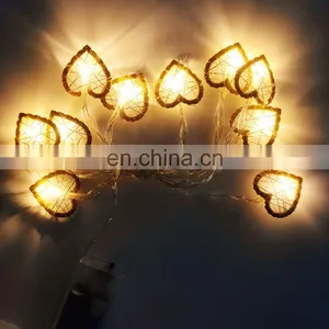 10L Led Gold Glitter Heart Night Strip Light With Bead Home Decor Ceiling Lights Indoor Valentine's Day Decoration Lighting thumbnail-5