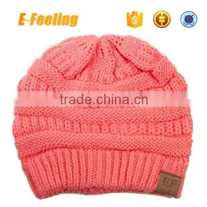 Wholesale Slouchy Knit Custom Women Beanie thumbnail-4