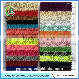 Low Price Spider Mesh Glitter PU Leather Fabric thumbnail-1
