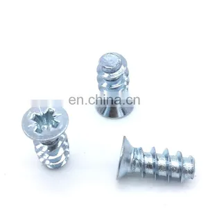 Zinc Galvanized Flat Head Pozi Euro Screw thumbnail-1