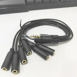 Cable Audio OEM ODM Factory Wire Harness Customized Cable Audio Cable Assembly 3.5mm 4 Poles Audio Plug to Jack 1/6 thumbnail-2