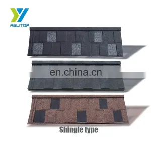 Roofing Construction Black Stone Coated Metal Roofing Shingle in Malaysia thumbnail-5