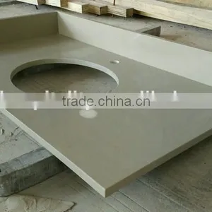 New 2016 Product Artificial Pure White Prefab Quartz Vanity Tops thumbnail-3