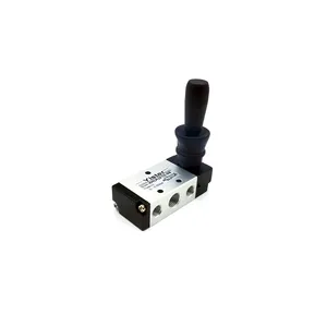 4HA210-06 5 Way 1/8 Inch Air Control Valve Manual Pneumatic Reset Hand Lever Valve thumbnail-1