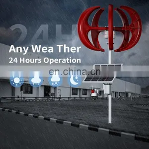 100W/200W/300W/400W Light Wind Mill 12V/24V Horizontal Shaft Wind Turbine 5 Blades Wind Turbine Generator For Home Farm thumbnail-4