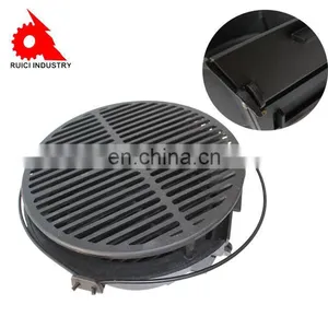 Round 40cm Diameter Camping Stove Cast Iron Outdoor Charcoal Bbq Grill thumbnail-5