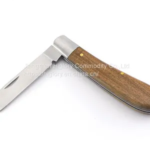 Wood Handle Folding Pocket Pruning Grafting Budding Cutting Knife thumbnail-2