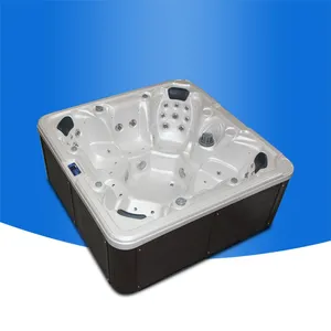 Jy8015 Outdoor 7 Person Acrylic Whirlpools Spa Hot Tube Outdoor With Base Bottom And Stair thumbnail-6