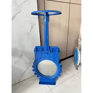 CF8 SS 303/304/316L/201 Stainless Steel Knife Gate Valve Pneumatic Petal Type 8 Inch Dn80 Knife Gate Valve thumbnail-3