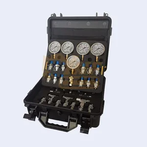 Hydraulic Test Table Combination Kit 5 Gauges 13 Test Couplings 14 Connectors 5 Hoses for Construction Machinery Accessories thumbnail-3