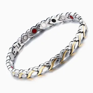 Male and Female Small Fish Wheat Ear Shaped Magnetic Bracelet，Magnet Bracelet Foot Chain Ring Set thumbnail-2