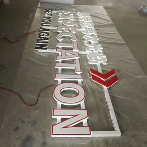Custom Mini Led Billboard Acrylic Engraved Wall Sign Glowing Letters Easy Hanging_wall-mounted Installation Ip54 Weatherproof thumbnail-2