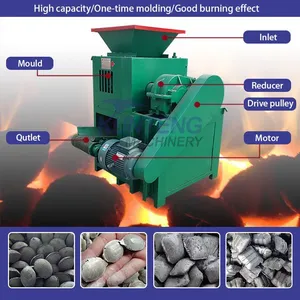 Charcoal Briquette Manufacturing Machine Wood Charcoal Briquette Making Machine Sawdust Charcoal Press Machine EPC thumbnail-2