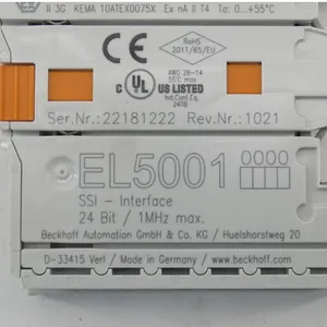 BECKHOFF EL5001 EtherCAT Terminal SSI Encoder Interface Module 1-Channel Absolute Encoder Input Industrial Automation thumbnail-3