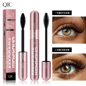 New Rose Gold Dual-Effect Mascara 2-in-1 Volumizing & Lengthening Mascara: Waterproof, Smudge-Proof, and Curling thumbnail-1