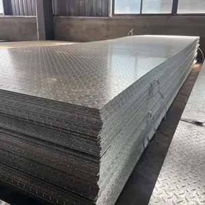 ASTM A36 Decoration Ss400 S235jr Hot Dipped Galvanized Chequered Checkered Steel Plate thumbnail-1