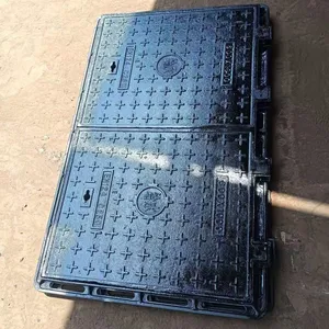 Customizable Heavy Ductile Iron Grating EN124 Manhole Cover Jingdong Model 600 for Road Sewer Black Durable Half Weight thumbnail-2