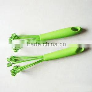 2015 Latest Design Silicone Coated Whisk Kitchen Tools Egg Beater Blender Milk Frother Whisk 12inch Logo Printed Available thumbnail-2