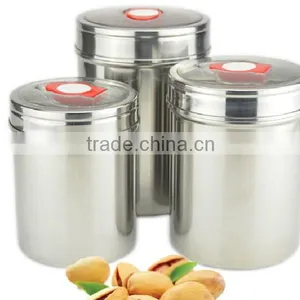 Stainless Steel Tea Coffee Sugar Canisters Container thumbnail-1