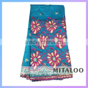Mitaloo 2015 New Stock Nigerian George Lace With Sequins And Embroidery In Apparel MGP0036 thumbnail-3