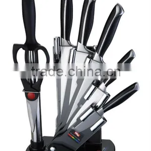 BLACK HANDLE STAINLESS STEEL 8PCS KITCHEN KNIFE SET thumbnail-1