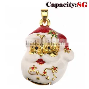 Wholesale Promotional Gift Bulk 1GB/2GB/4GB/ 8GB/64GB/ 128GB Christmas Usb Flash Drive,christmas Gift Santa Claus Usb thumbnail-1