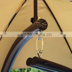 Colorful Outdoor Leisure Patio Arc Stand And Canopy Adult Hanging Single Seat Chair Swing thumbnail-4