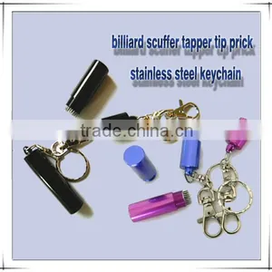 BILLIARD STICK CUE TIP TOOL CUE SHAPER TIP TAPPER KEY CHAIN Quality Choice thumbnail-1