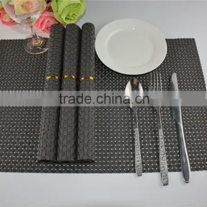 High Quality PVC Placemat Pure Color8*8 Dark Grey 45*30cm 110g Table Decoration thumbnail-3