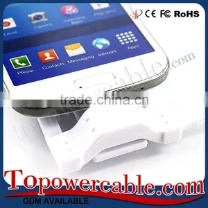 Multifunction Foldable Cell Phone Charging Holder Adapter Hanger Portable Micro USB Data Cable Charger for Samsung Galax thumbnail-4