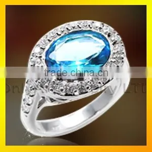 High Quality Wedding Jewelry Fashion Ring Sterling Silver Rings Jewelry Womens thumbnail-6