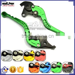BJ-LS-009 High Performance 3D CNC Adjustable Folding Aluminum Motorcycle Brake Clutch Lever for Kawasaki ZX6R/636, ZX10R thumbnail-1