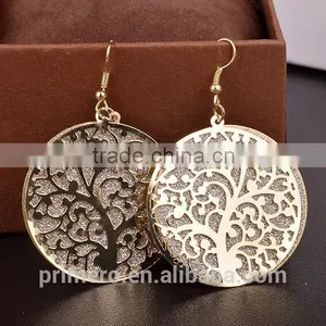 Hot Selling Fashion Matte Popular Elements Hollow Tree Stup Earrings thumbnail-6