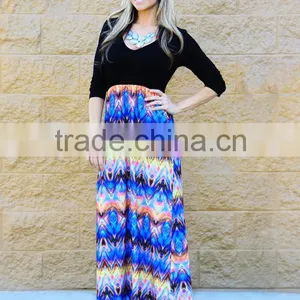 Same Clothing Boho Maxi Long Sleeve Mother and Daughter Matching Dresses thumbnail-2