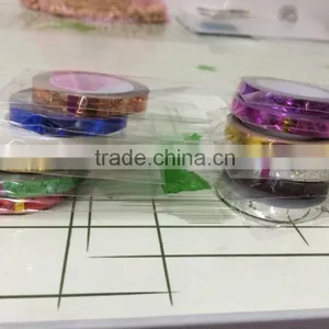 2016years12 Rolls Metallic Nail Art Tape New Raised Grain Line Strips Decoration Sticker UV Gel Polish Fantastic Nail Accesories thumbnail-4