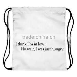 Brand New Custom 3D Print Cheap Cloth Drawstring Sports Bag thumbnail-6